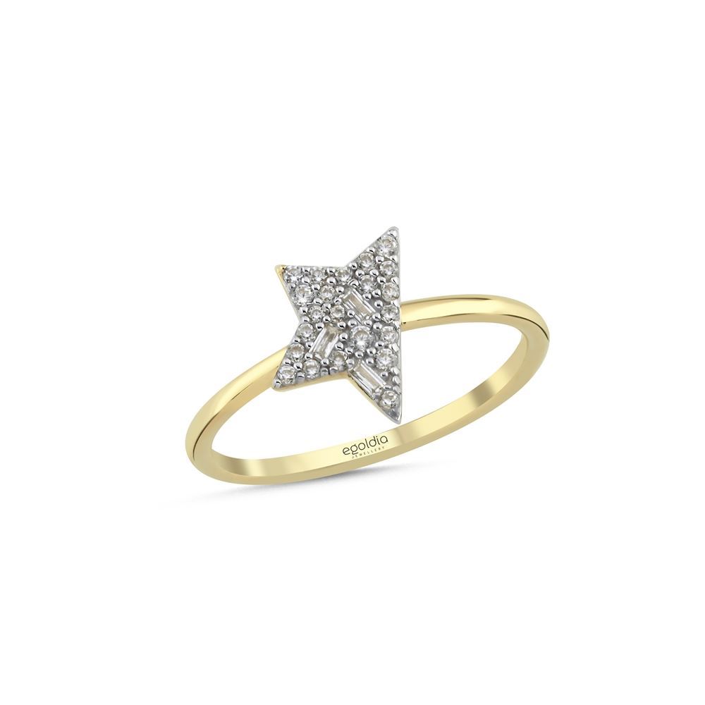 Yıldız Tasarım Taşlı Yüzük