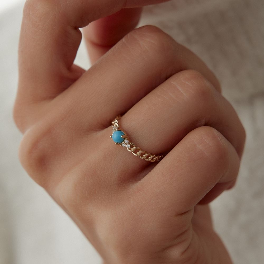 Gurmet Firuze Taşlı Yüzük