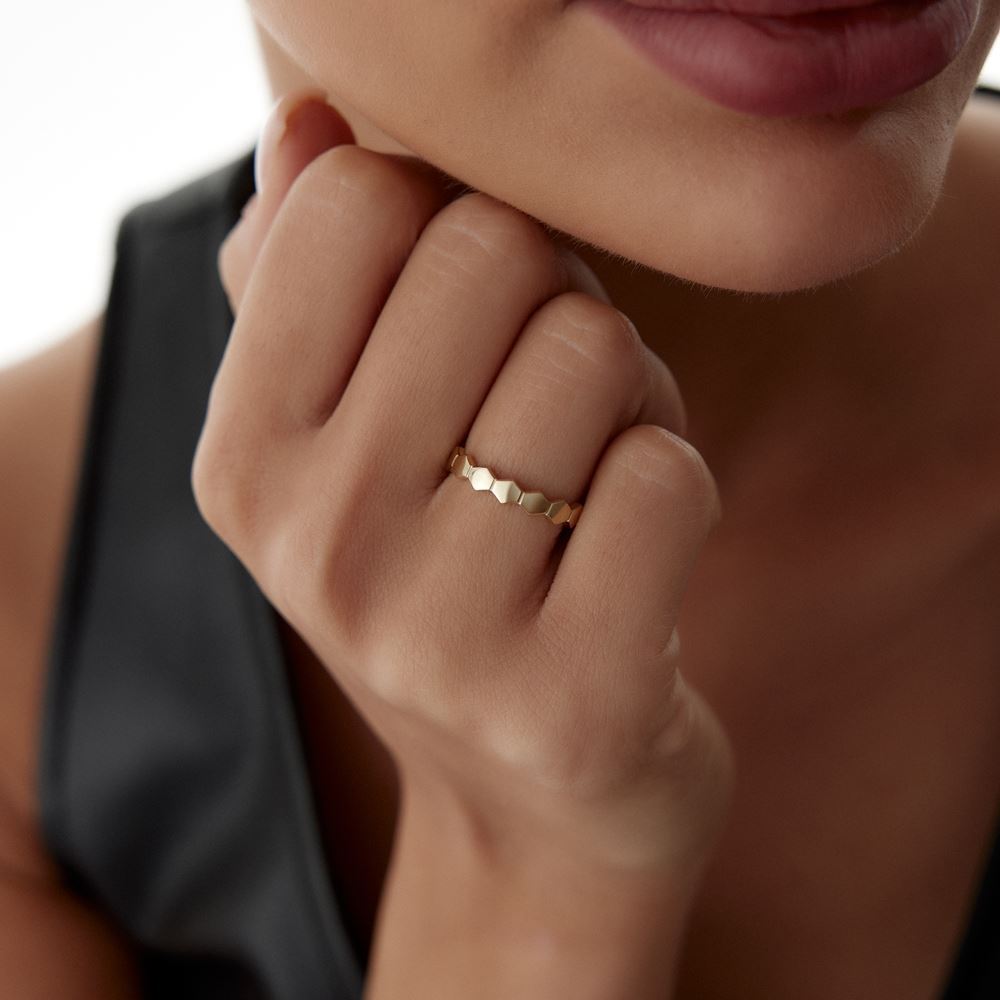 Petek Tasarım Yüzük