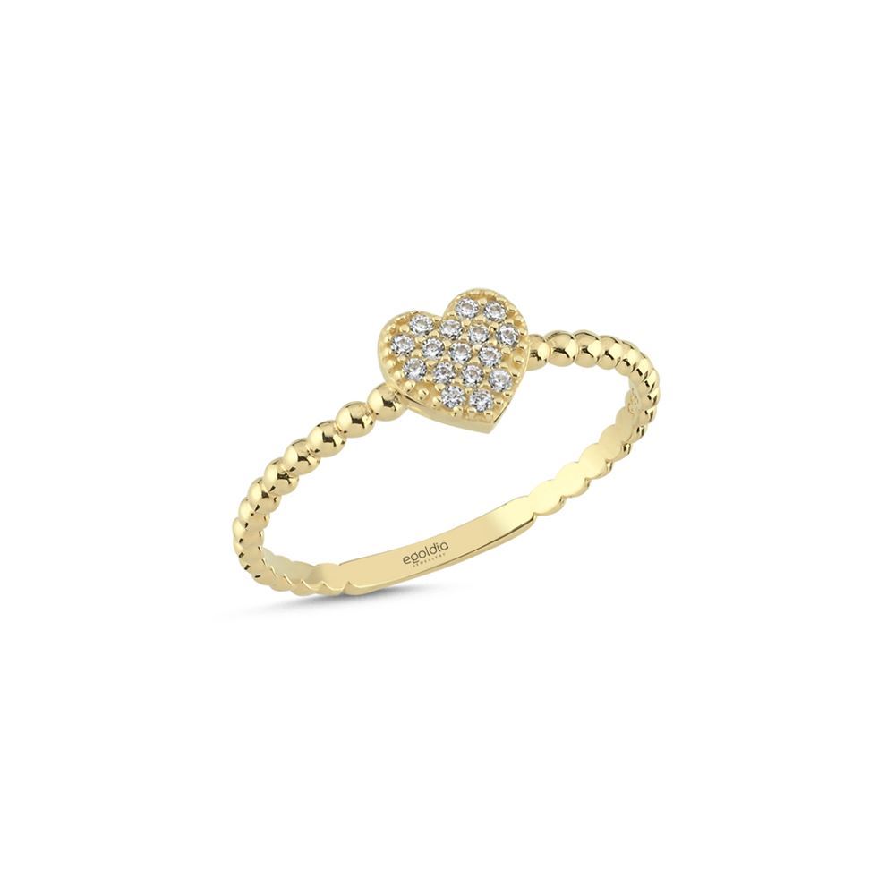 Kalp Taşlı Yüzük