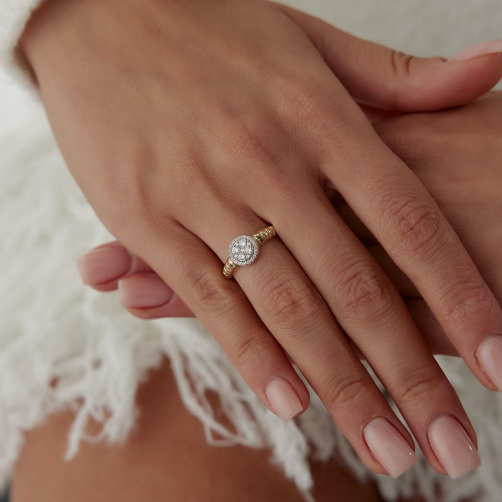 Çark Tasarım Taşlı Yüzük