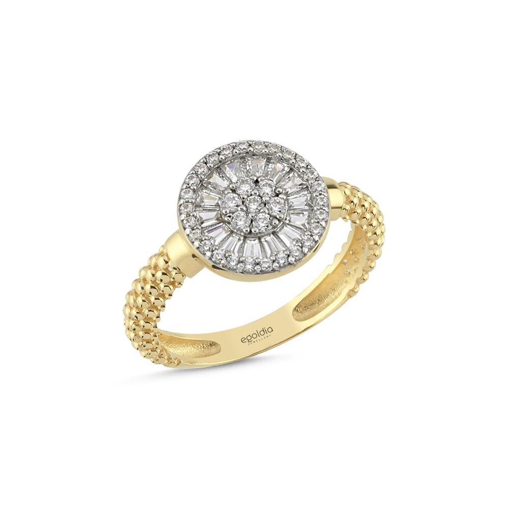 Çark Tasarım Baget Taşlı Yüzük