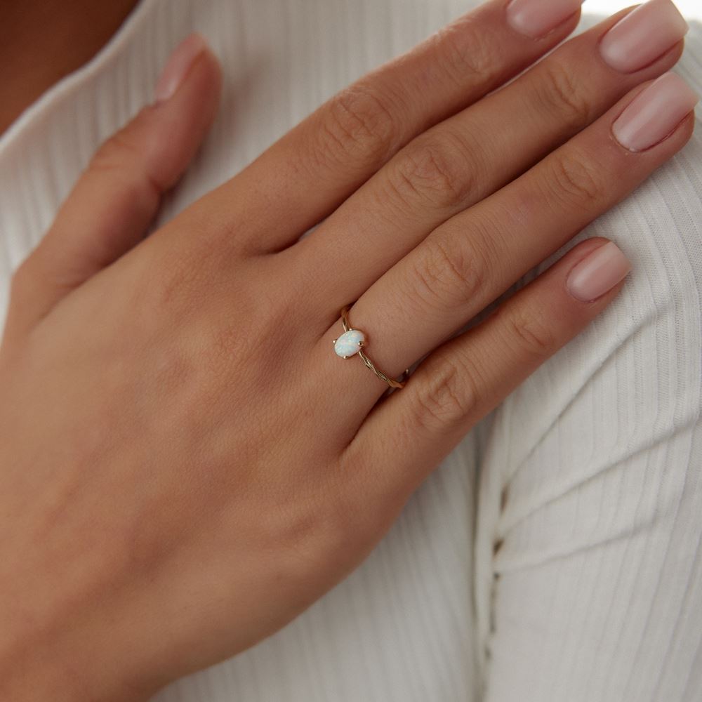 Sedef Taşlı Burgu Yüzük