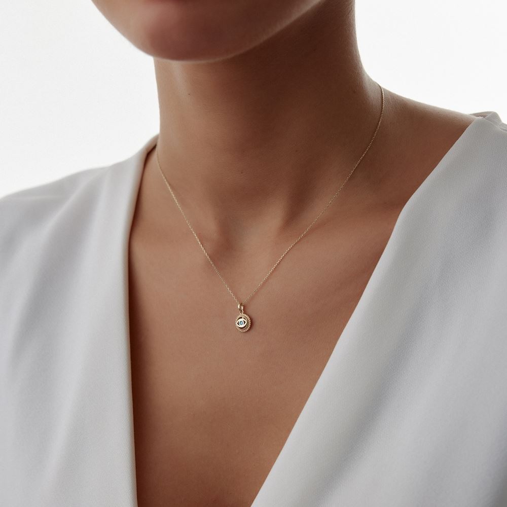 Göz Güneş Firuze Taşlı Kolye