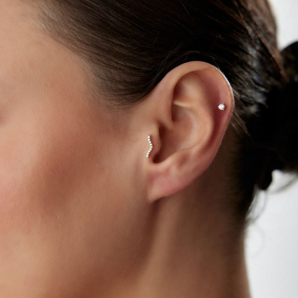 Martı Tasarım Taşlı Piercing