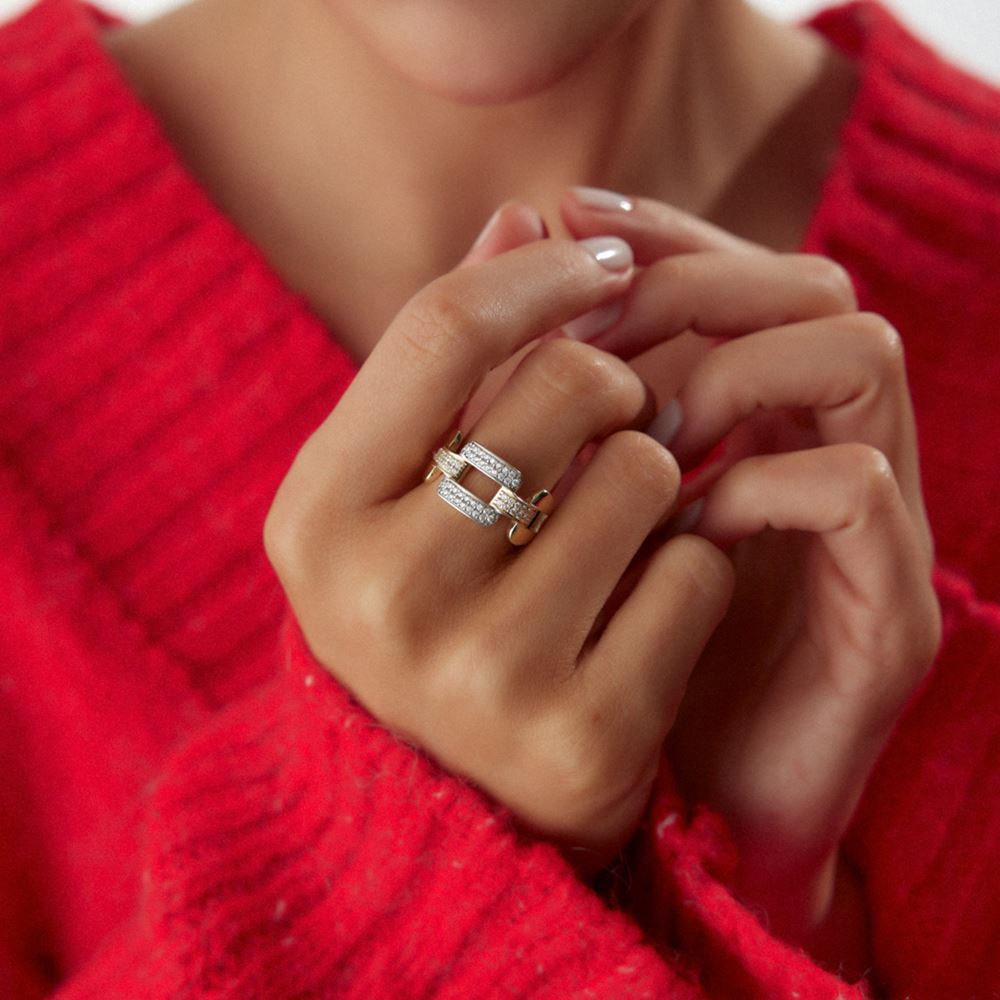 Kare Taşlı Yüzük