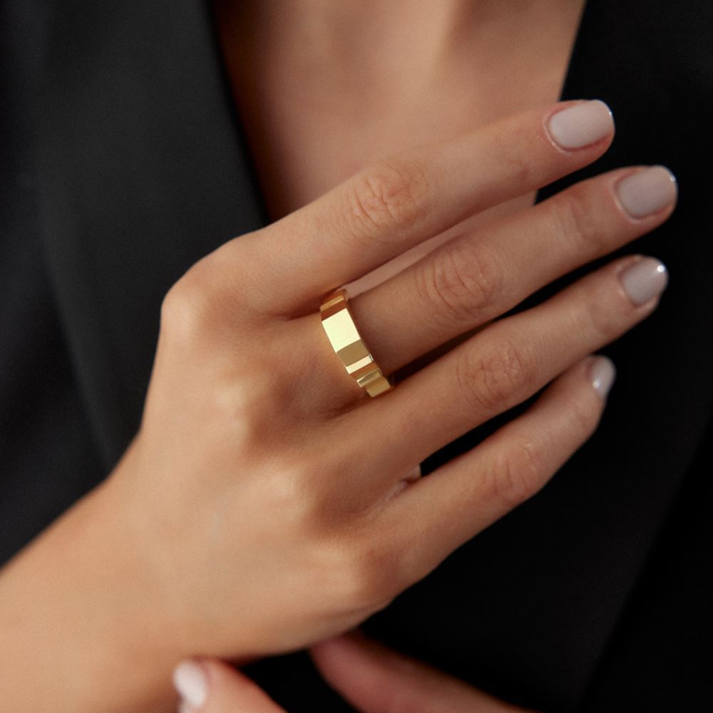 Köşeli Geometrik Tasarım yüzük