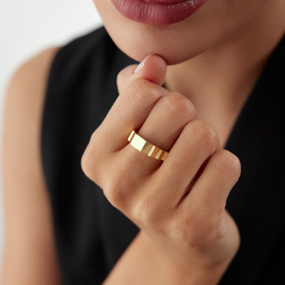 Köşeli Geometrik Tasarım yüzük