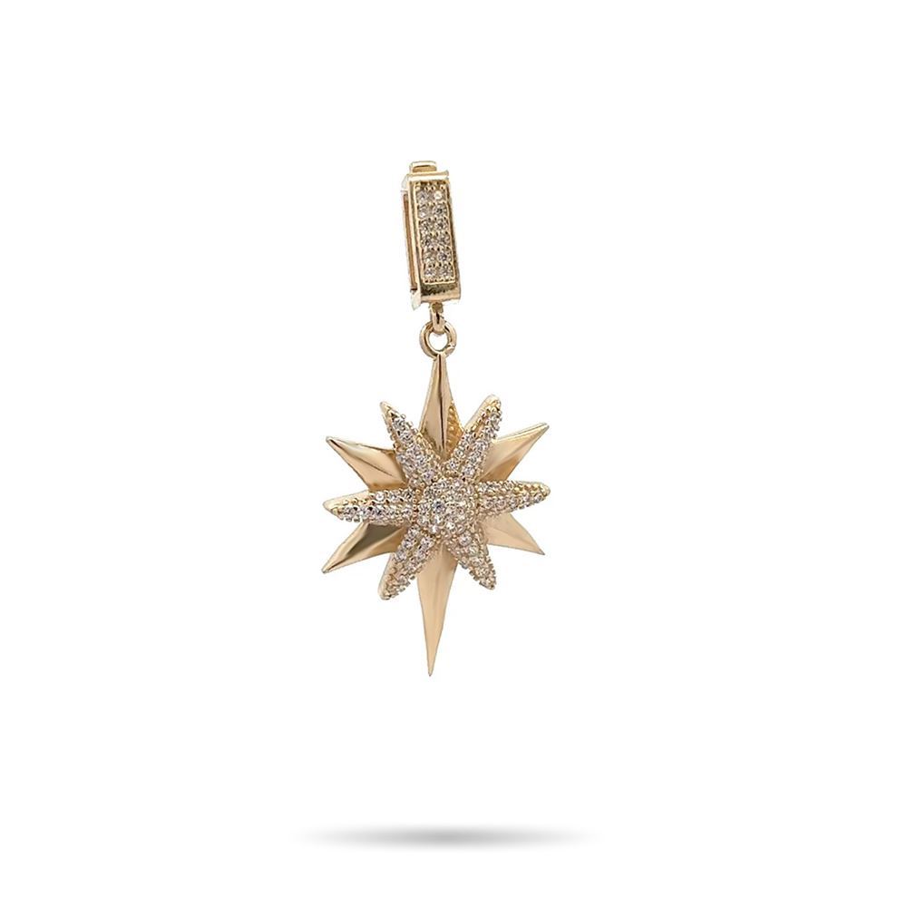 Kutup Yıldız Taşlı Charm Kolye Ucu