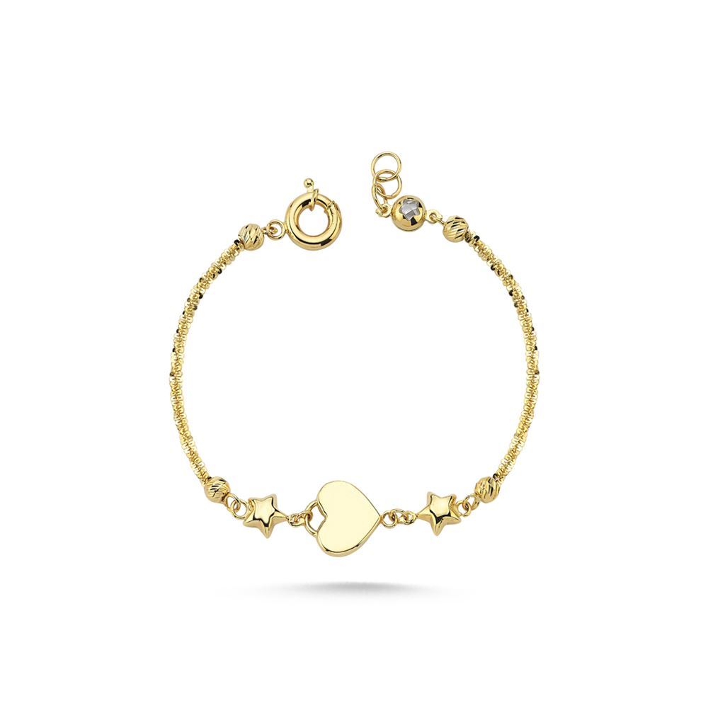 Kalp Yıldız Kalemli Top Bileklik