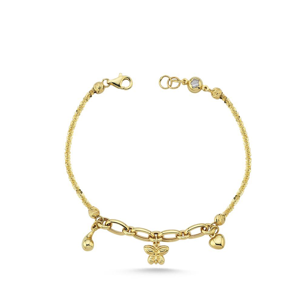 Damla Kalp Kelebek Ataç Bileklik