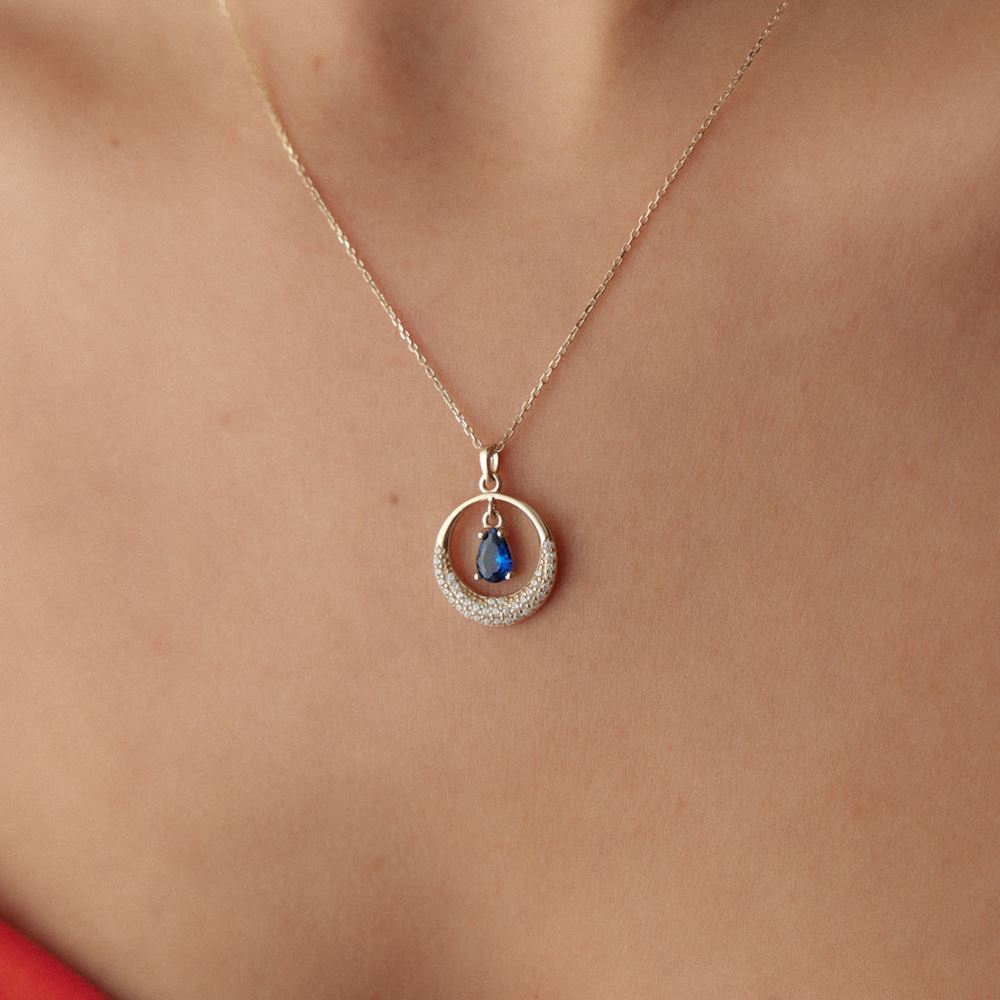 Damla Taşlı Tasarım Kolye