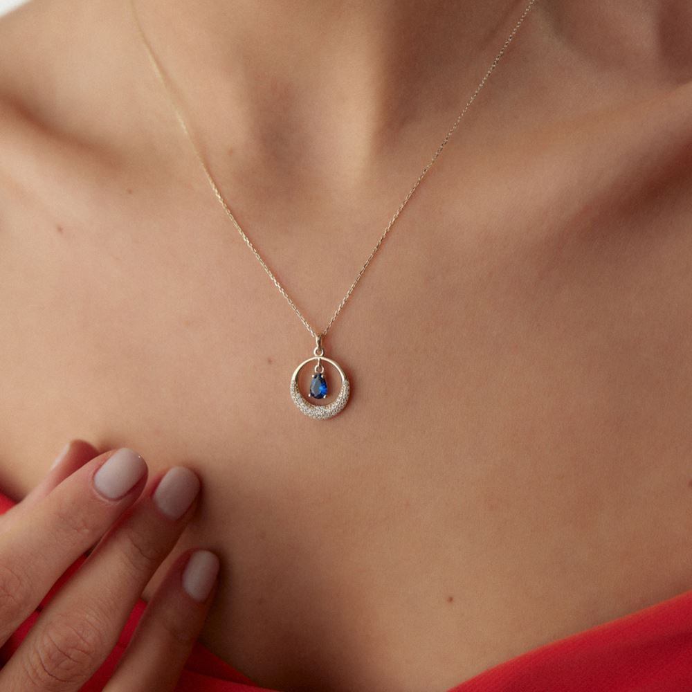 Damla Taşlı Tasarım Kolye