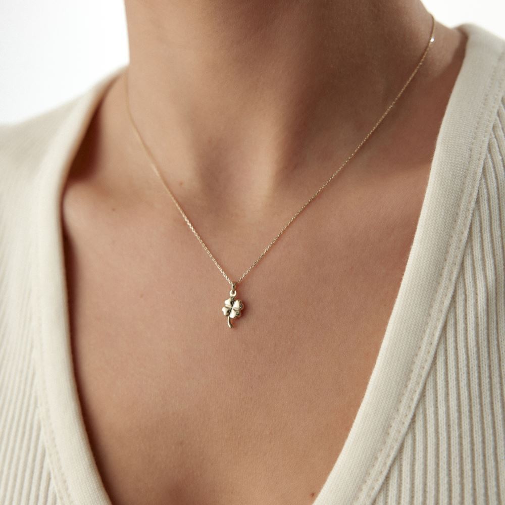 4 Yaprak Yonca Kolye