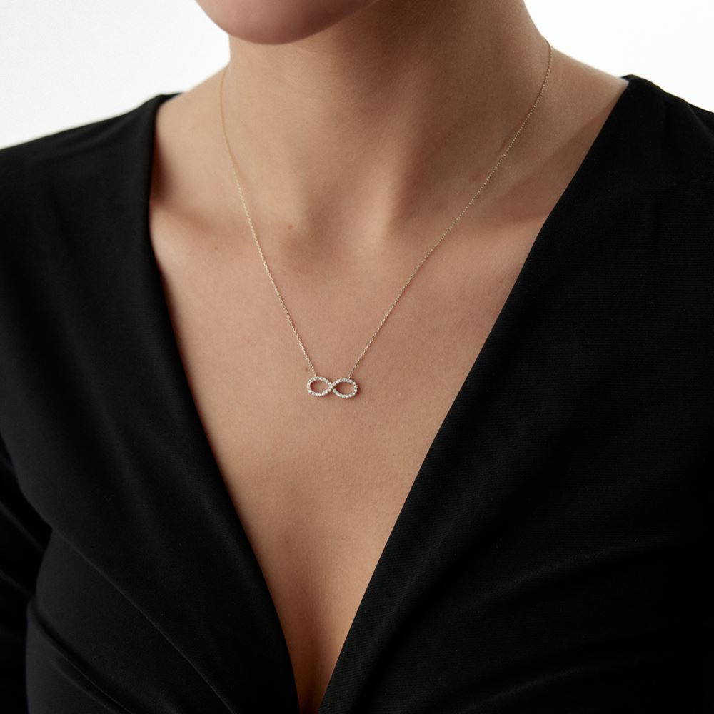 Taşlı Sonsuzluk Kolye