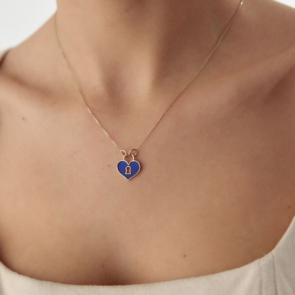 Kilit Kalp Kolye
