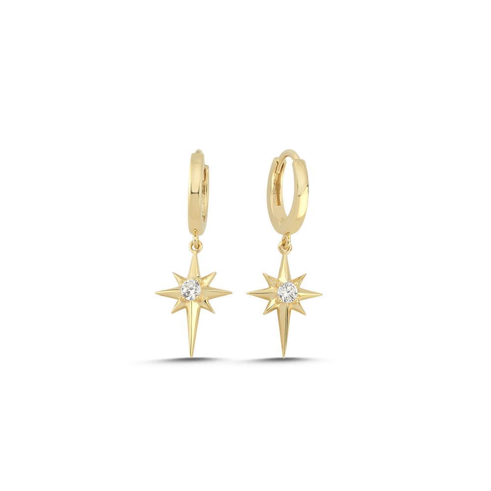 Kutup Yıldız Sallantı Küpe (3,00*1,20 Cm 0,20 Mm)