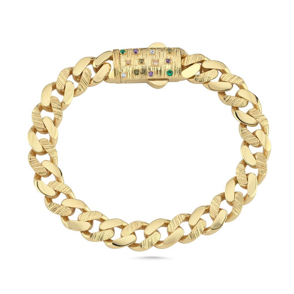 Gökkuşağı Renkli Taşlı Modern Gurmet Bileklik