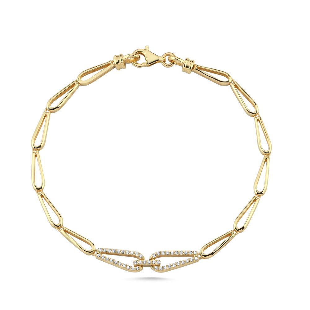 V Askı Tasarım Taşlı Bileklik