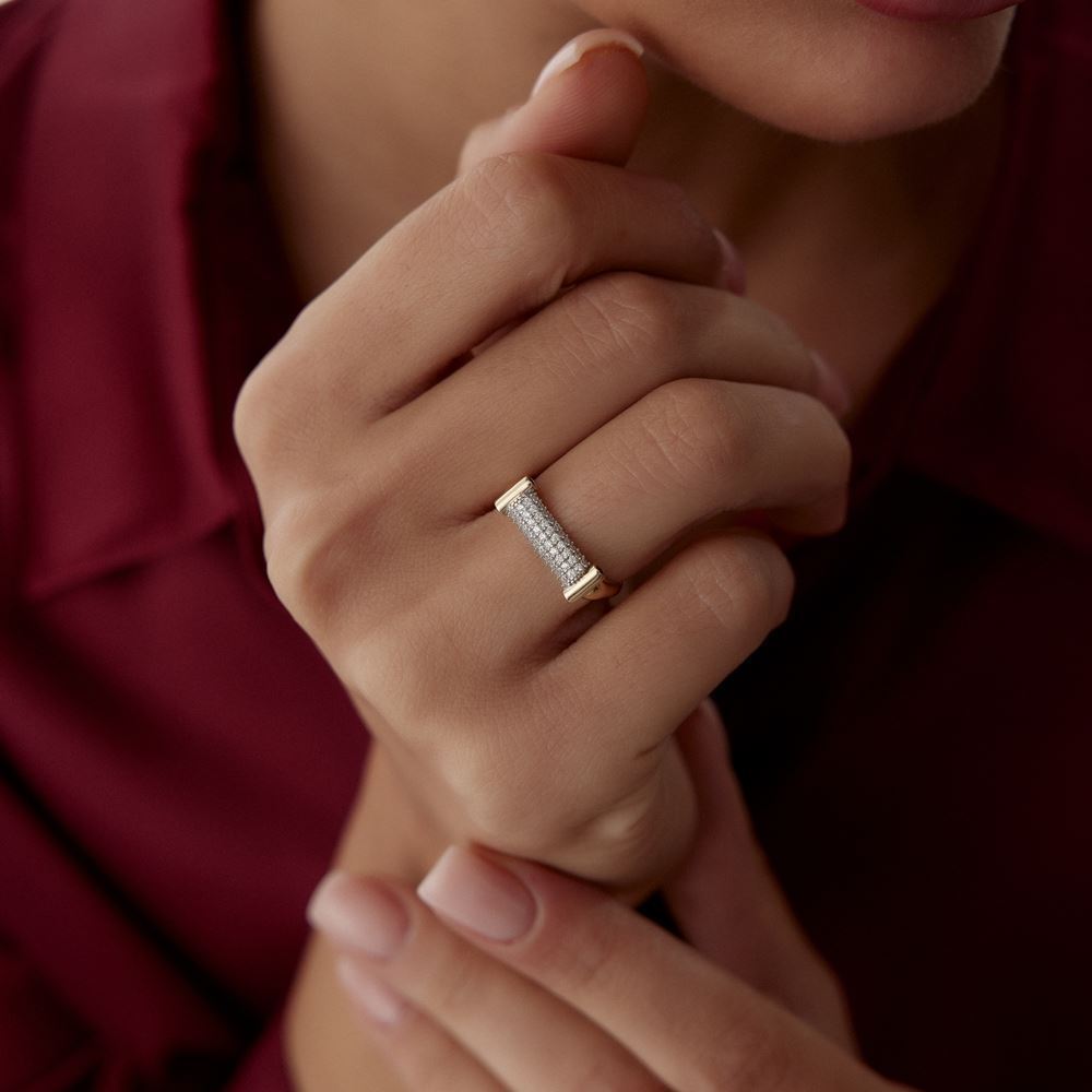 Beyaz Taşlı Mavi Taşlı Yassı Tasarım Baget