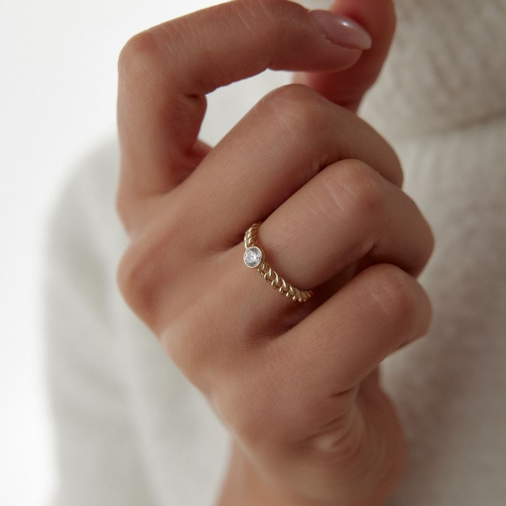 Gurmet Oval Taşlı Yüzük