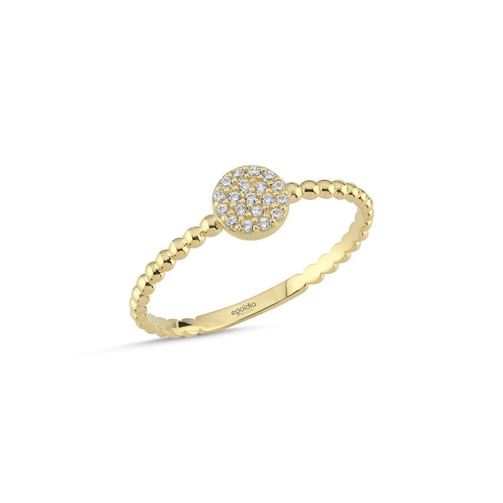 Nokta Tasarım Oval Taşlı Yüzük