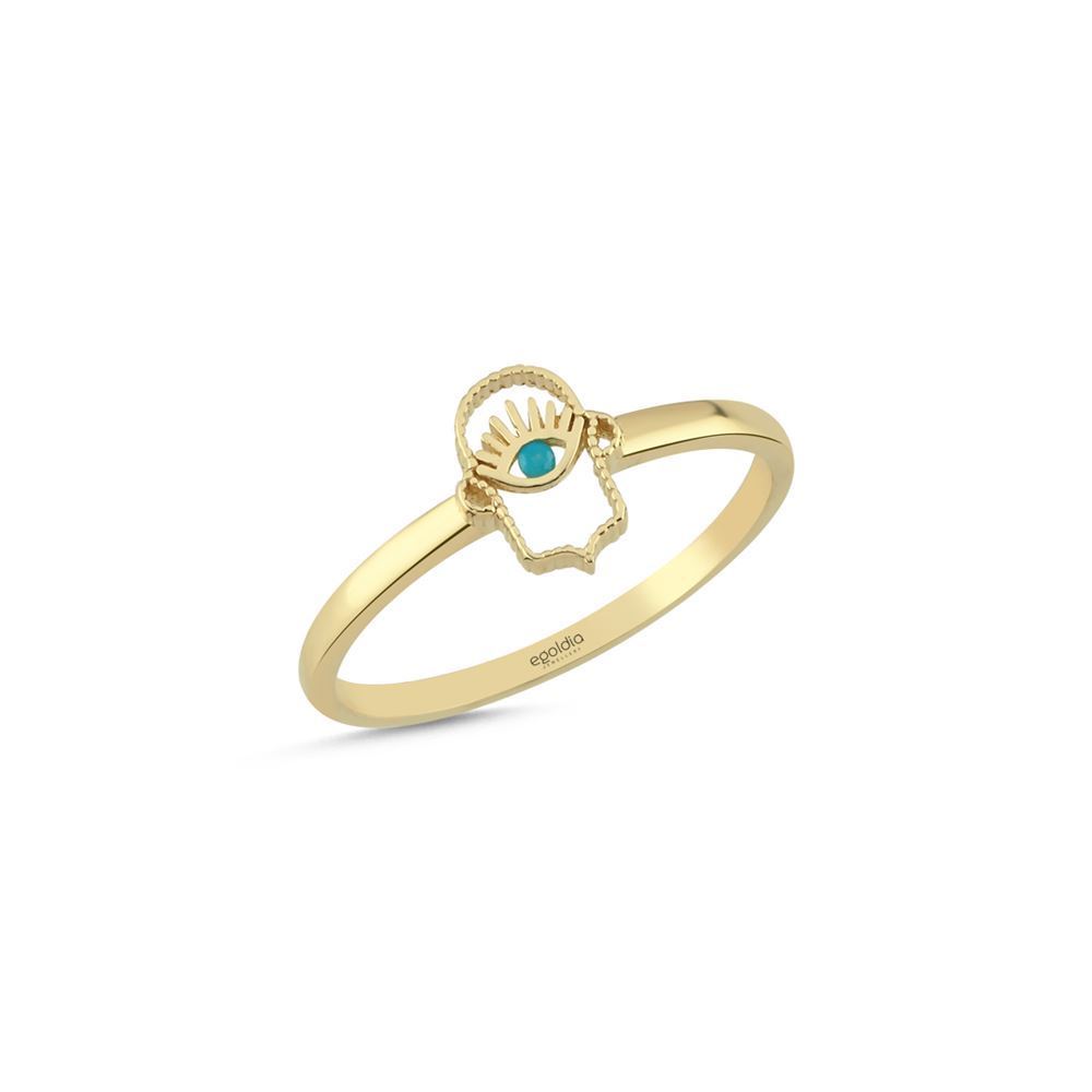 Göz Rabia Turkuaz Mineli Yüzük