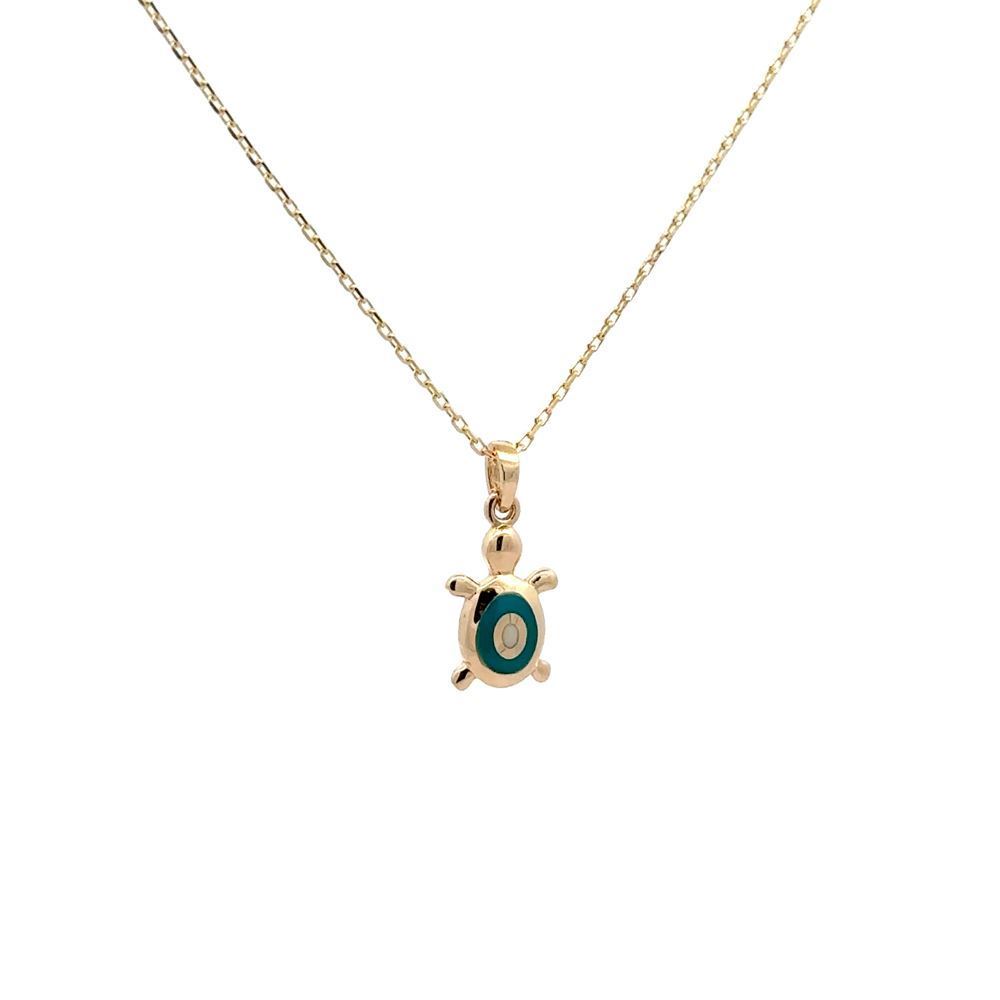 Kaplumbağa Mineli Tasarım Kolye