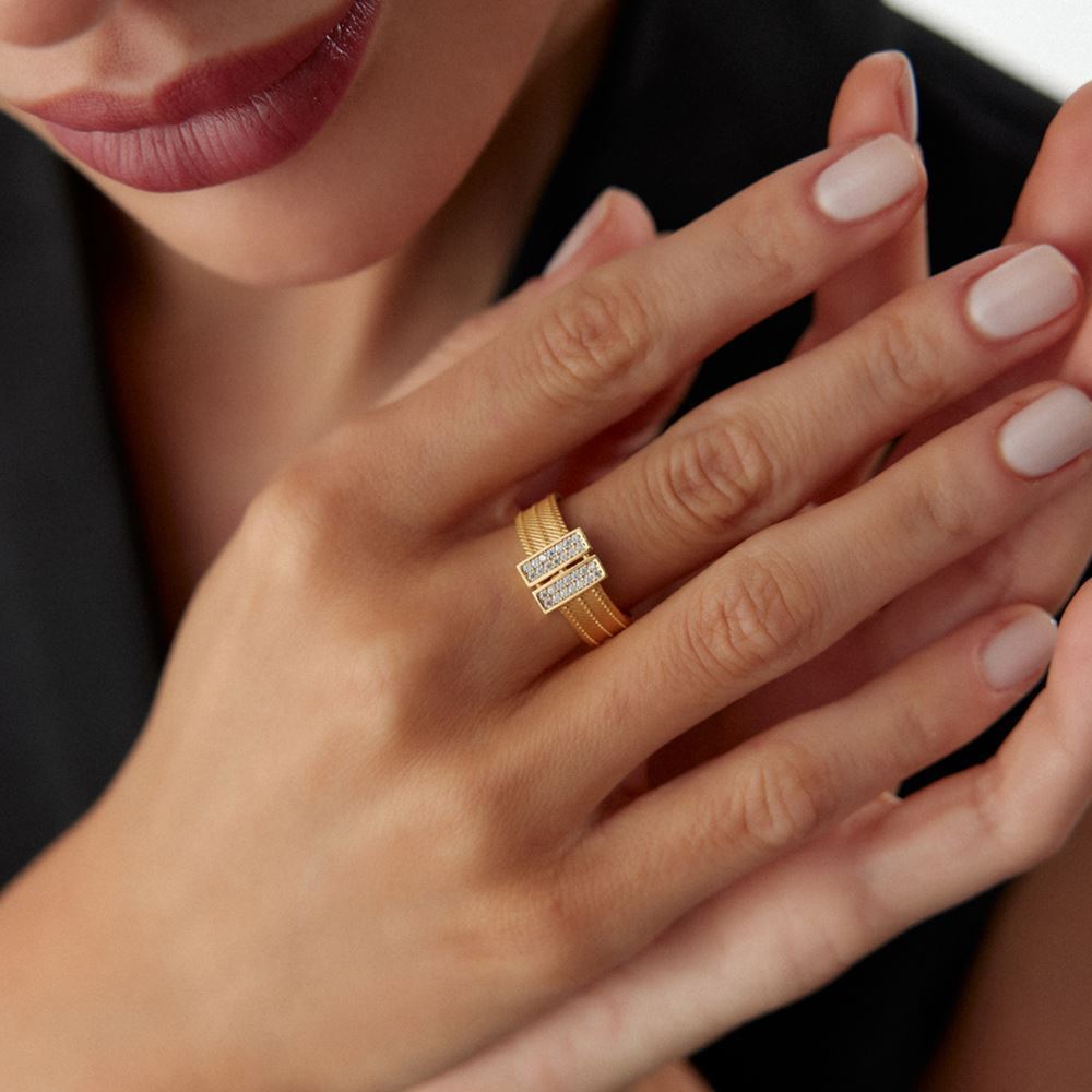 T Taşlı Kalze Yüzük