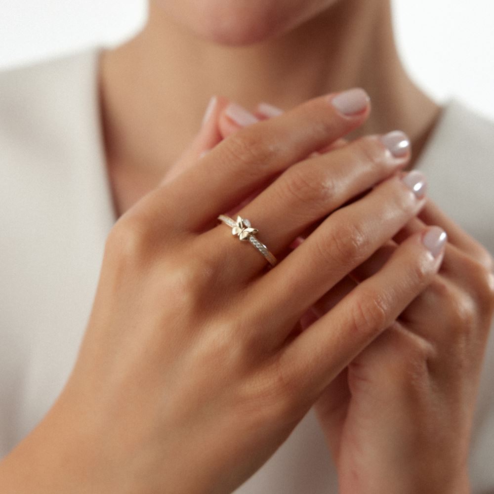 Kelebek Taşlı Yüzük