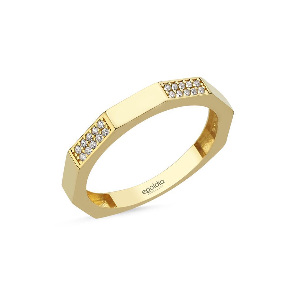 Altıgen Taşlı Yüzük