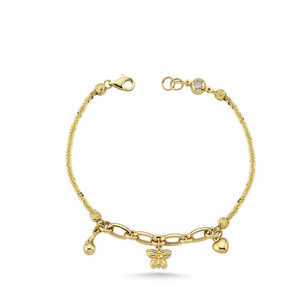 Damla Kalp Kelebek Ataç Bileklik