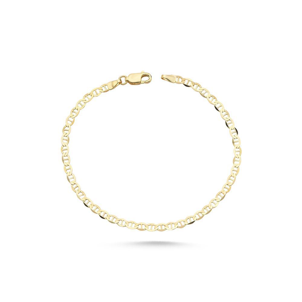 İtalyan Oval Çizgi Tasarım Bileklik