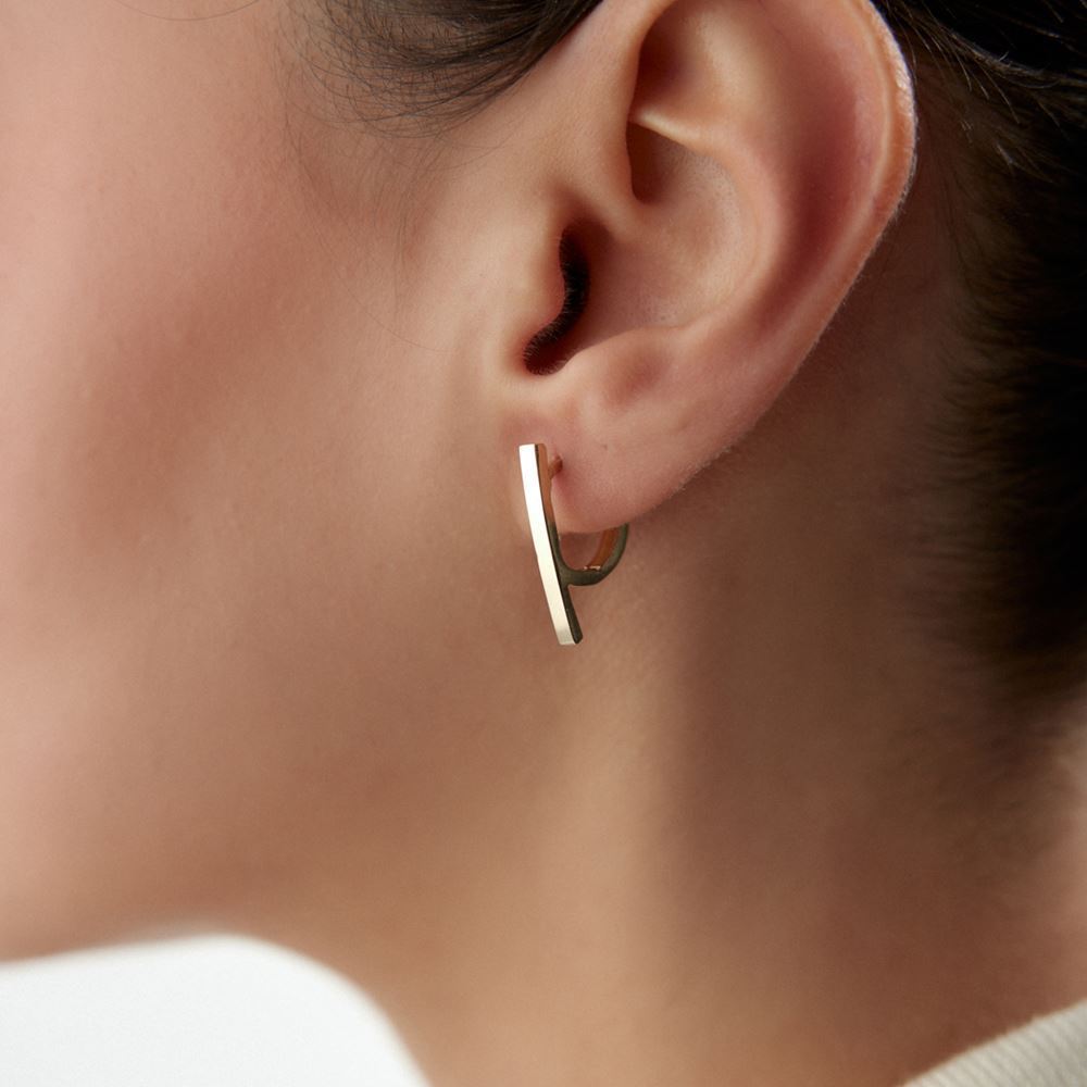 B Tasarım Halka Küpe