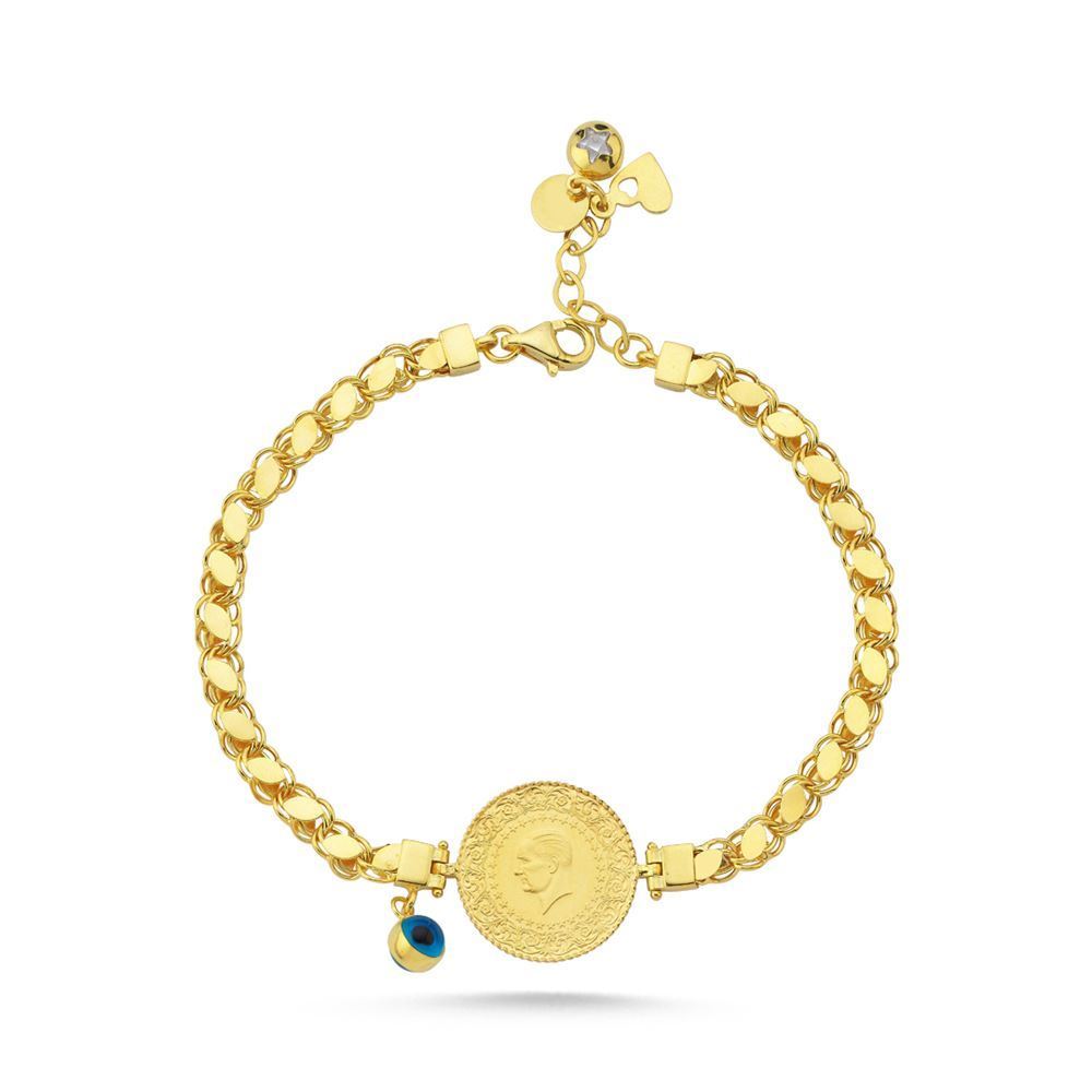 Kırmızı Çeyrekli Pullu Bileklik