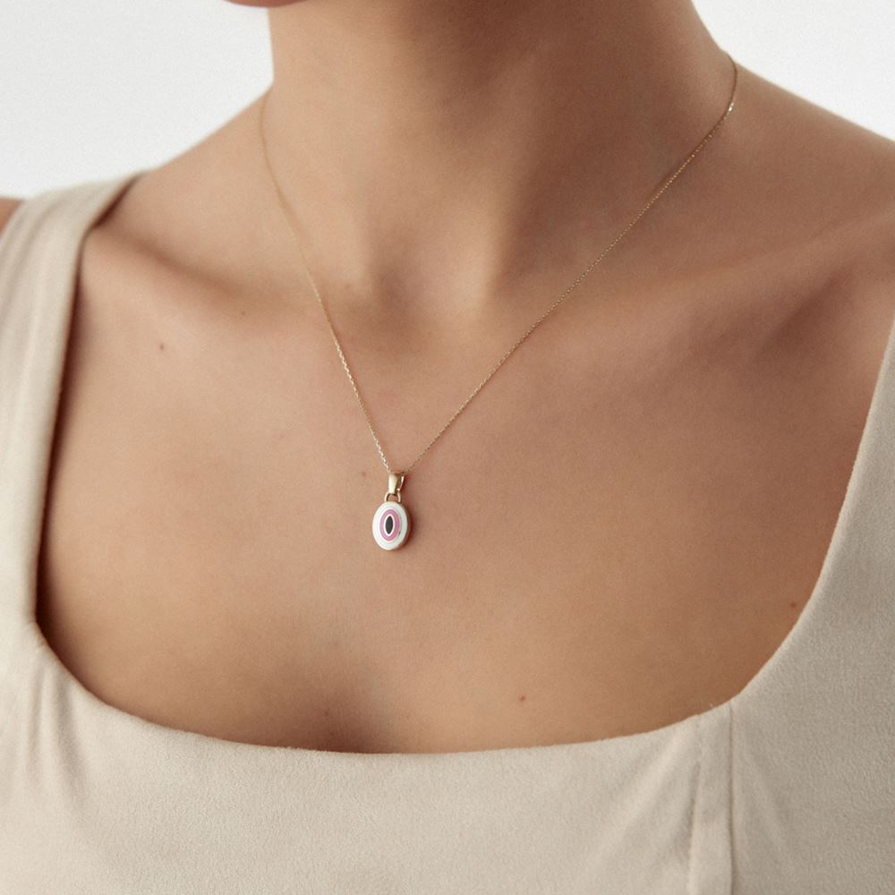 Gözlü Mineli Kolye