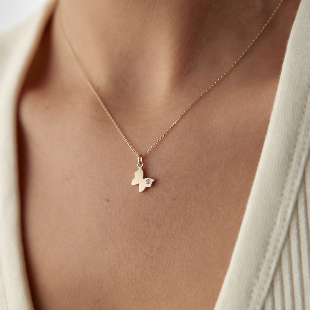 Kelebek Tasarım Kolye