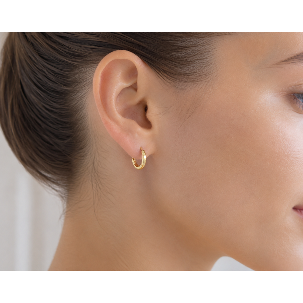 Oval Tasarım Halka Küpe