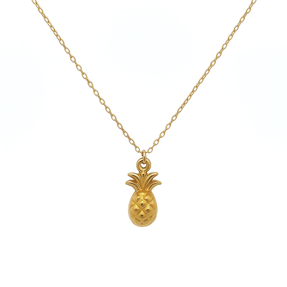 Ananas Meyve Tasarım Minimal Kolye