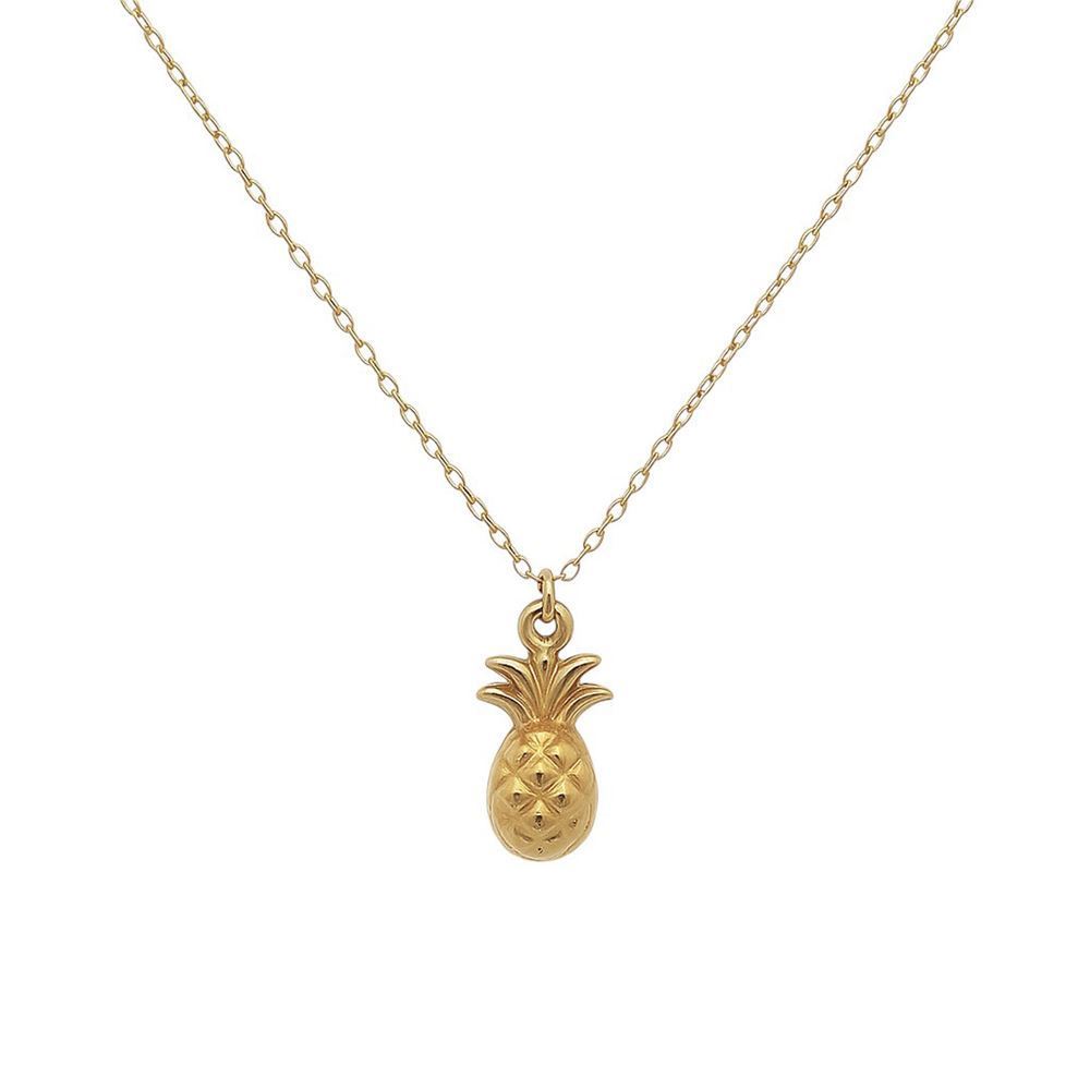 Ananas Meyve Tasarım Minimal Kolye
