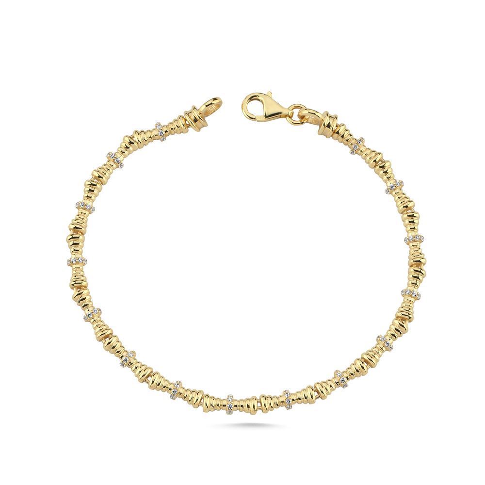 Bambu Çizgi Tasarım Taşlı Bileklik