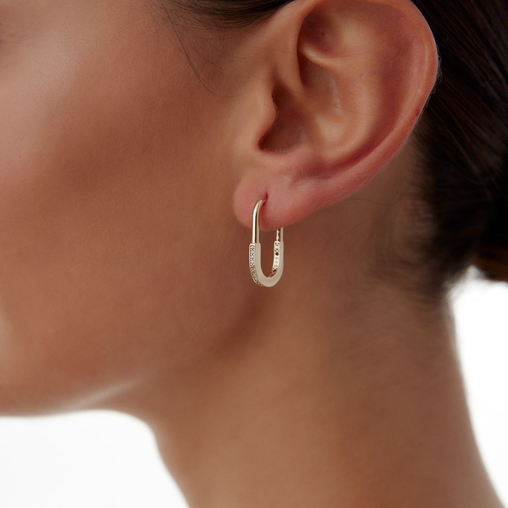 U Tasarım Taşlı Küpe