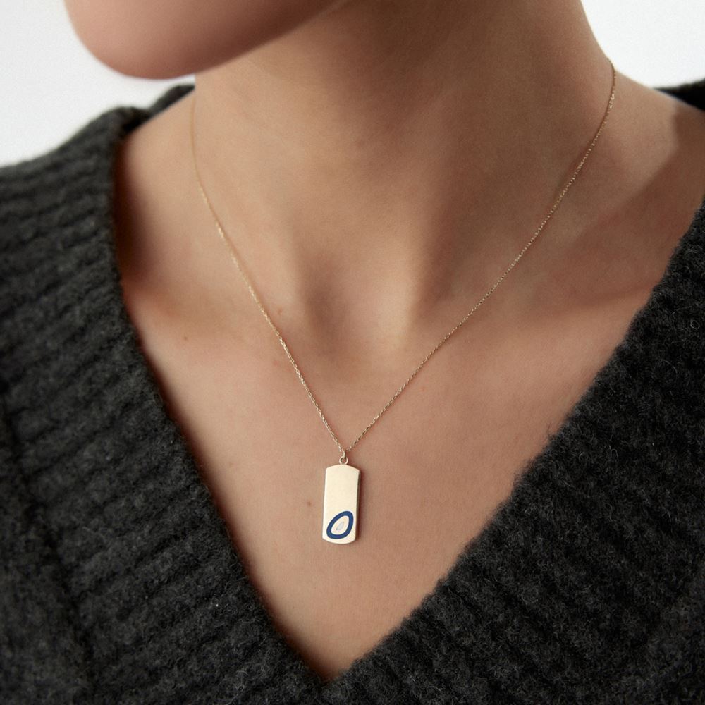 Aynalı Ve Mineli Kolye