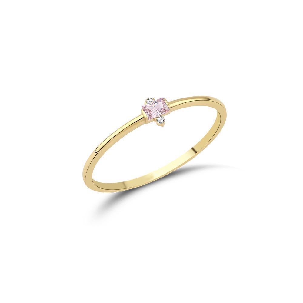Baget Renkli Taşlı  Yüzük